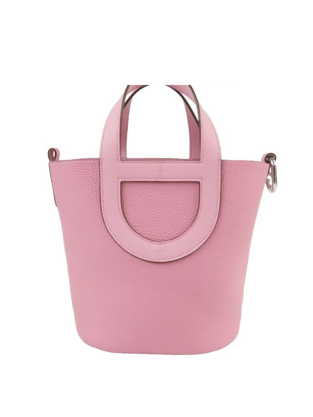 Hermes in the Loop 18 Mauve Sylvestre Silver Taurillon Handbag